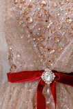 Classy A line Off The Shoulder Gold Sequin Floor Length Prom Dresses Formal Dress Birthday Outfits Prom Gown HZ0311