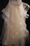 Vintage Prom Dresses 1950s Retro Classy A line V Neck Beaded Long Party Dress Inspiration Evening Dresses HZ0311