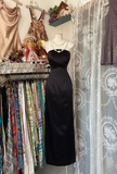 Vintage Prom Dresses 90s Formal Sheath Strapless Satin Formal Dress Party Outfits Prom Gowns HZ0311