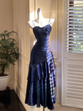 Modest Prom Dresses Mermaid Spaghetti Strap Sleeveless Satin Prom Dress Inspiration Long Prom Dresses HZ0311