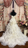 Retro Ball Gown Spaghetti Strap Lace 60s White Fitted Corset Bride Gown Long Wedding Dresses HZ0311