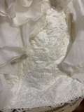 Retro High Low Spaghetti Strap 60s White Fitted Corset Bride Gown Long Wedding Dresses HZ0311