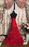 Retro Prom Dresses Mermaid Sweetheart Vintage Fashion Inspiration Red Satin Long Prom Dresses Party Dress Prom Gowns HZ0311