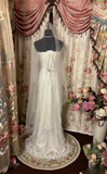 Retro Mermaid Sweetheart Neckline 1960s White Fitted Corset Bride Gown Long Lace Wedding Dresses HZ0311