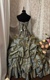 Vintage Outfits 50s Dress Prom Ball Gown Sweetheart Puffy Pleated Dresses Formal Party Teens Evening Gowns HZ0311