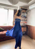 Vintage Prom Dress Outfit A Line Spaghetti Strap With Silver Beaded Long 90s Prom Dresses Formal Evening Gowns HZ0311