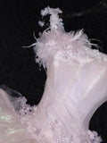 Modest Prom Dresses Ball Gown Strap With Flowers Tulle Vintage Fashion Long Prom Dresses Party Gowns HZ0311