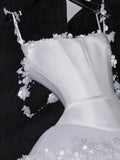 Fairy-tale Ball Gown Spaghetti Straps Tulle Beaded Fitted Wedding Dress Bride Gowns Wedding Dresses HZ0311