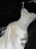 Fairy-tale Fairy-tale Mermaid Sweetheart Satin Beaded Fitted Wedding Dress Bride Gowns Wedding Dresses HZ0311