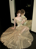 Shiny Mermaid Gold Sequin With Corset Fitted Back Prom Dress Aesthetic Long Graduation Evening Outfits HZ0311