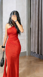 Modest Mermaid One Shoulder Black With Split Satin Evening Dresses High School Teens Senior Night Dance Party Outfits HZ0311