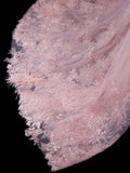 Chic Ball Gown Strapless Short Pink Lace With Feather Appliques Inspo Formal Party Gowns Prom Dresses HZ0311