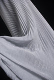 Vintage Prom Dresses Aesthetic A line Scoop Neck Silver Gray Pleated With Beaded Bodice Inspo Formal Party Gown HZ0311