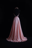 Vintage Prom Dresses Aesthetic A line Halter Pink Backless Beaded Bodice Inspo Formal Party Gown HZ0311