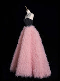 Beautiful Ball Gown Sweetheart Tulle Pink Long Prom Dresses Formal Gowns Inspo Evening Outfit HZ0311