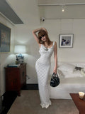 Chic Mermaid Square Neck Backless Black Polka Dots Satin With Bow-knot Prom Dress Long Birthday Party Gown Evening Dresses HZ0311