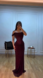 Off-Shoulder Sparkly Mermaid Prom Dresses Senior School Event Dress Formal Gown HZ0311