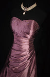 Sweetheart Satin A Line Prom Dresses Beaded Formal Evening Dress Formal Dress HZ0311