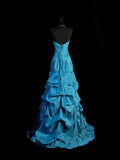 Vintage Mermaid 1950s Sweetheart Blue With Beaded Gems Long Prom Dresses Party Dress 18th Birthday Outfits Graduation Dress HZ0311