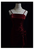 Vintage 50s High Low Spaghetti Straps Prom Dresses Inspiration Long Party Retro Evening Dress 20th Birthday Outfits HZ0311