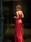 Elegant Mermaid Spaghetti Straps Red Satin Sleeveless Long Prom Dresses 16th Nigh Party Birthday Outfits HZ0311