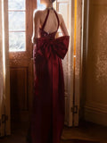 Modest Mermaid High Neck Sequins Burgundy Prom Dresses Inspiration Long Party Evening Dress 21st Birthday Outfits HZ0311