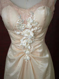 Vintage 1960s Mermaid V Neck Pink With Flowers Lace Prom Dresses Inspiration Long Party Evening Dress 18th Birthday Outfits HZ0311