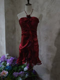 Vintage Sheath Halter Burgundy Short Cocktail Dress 16th Birthday Outfits Homecoming Dresses Night Party Gown HZ0311