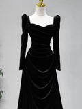 Unique Sheath Royal Blue Long Sleeves Prom Dresses Inspiration Party Night Gowns 20th Birthday Outfits HZ0311