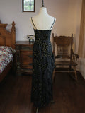 Vintage 1960s Mermaid Spaghetti Straps Black Chiffon Prom Dresses Inspiration Long Party Evening Dress 18th Birthday Outfits HZ0311