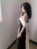 Unique Mermaid One Shoulder Black Prom Dresses Inspiration Long Party Night Gowns 20th Birthday Outfits HZ0311