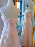 Vintage 1950s A Line Spaghetti Straps Pink Prom Dresses Inspiration Long Party Retro Evening Dress 20th Birthday Outfits HZ0311