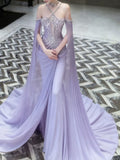 Sparkly Mermaid Halter Lilac Sequins Prom Dresses Inspiration Long Party Night Gowns 20th Birthday Outfits HZ0311