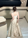 Elegant A line Square Neck Floral Satin Ankle Length Satin Prom Dresses 16th Nigh Party Birthday Outfits HZ0311