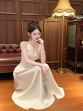Sexy A Line Jewel Neck White Satin Ankle Length Prom Dresses Wedding Guest Dress 22th Birthday Outfits HZ0311