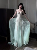 Sparkly A line Sweetheart Mint Green Sequins Long Prom Dress Fashion Aesthetic High School Formal Dresses Party Outfits Prom Gown HZ0311