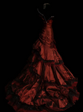 Princess Ball Gown One Shoulder Burgundy Wine Red Dress With Multi Layered Beadings Long Quinceanera Dresses Sweet 15 16 Birthday Outfits HZ0311