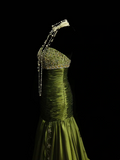 Classy Mermaid Sweetheart Olive Green Taffeta With Beadings Long Prom Dresses Trendy Party Dress For Women HZ0311