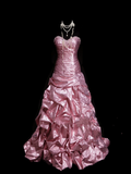 Classy Ball Gown Sweetheart Pink Organza With Beadings Layered Long Prom Dresses Trendy Party Dress For Women HZ0311