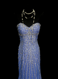 Classy Formal Mermaid Sweetheart Blue Sequins With Beads Style Impress Long 2026 Prom Dresses Party Gowns HZ0311