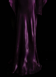 Chic Formal Mermaid Spaghetti Strap Purple Satin With Cape Style Impress Long Prom Dresses Party Gowns HZ0311
