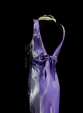 Vintage Mermaid Scoop Lilac Sleevless Backless Long 70s Prom Dresses Formal Gowns Inspo Evening Outfit HZ0311