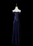 Chic A line Spaghetti Straps Grape With Flowers Long Prom Dresses Party Dress 18th Birthday Outfits Graduation Dress HZ0311