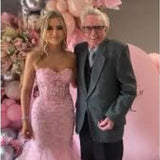 Mermaid Sweetheart Sleeveless Tulle Pink Long formal dresses HZ0311