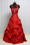 Pretty Ball Gown Halter Grape Prom Dresses Formal Dress 18th Birthday Outfits Prom Gown HZ0311