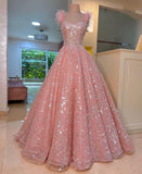Cute Quinceanera Dresses Ball Gown Spaghetti Straps Pink Birthday Gowns Vestidos De 15 Anos Formal Long Sweet 16 Dress HZ0311