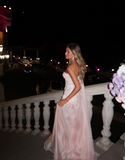 Exquisite Mermaid One Shoulder Pink Chiffon With Silver Beaded Prom Dresses Long Party Dress 18th Birthday Outfits Prom Gown HZ0311