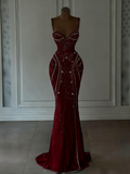 Sparkly Mermaid Spaghetti Straps White Sequin Beaded Wedding Dress Long Bridal Gown Wedding Dresses HZ0311