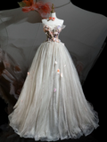 Retro Ball Gown Sweetheart Tulle Long Prom Dresses Impress 18th Birthday Outfits Prom Gown HZ0311