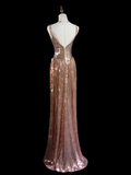 Chic A Line Sweetheart Gold Sequin Beads Senior Aesthetic Prom Dresses Prom Gowns Formal Outfits Party Dress HZ0311
